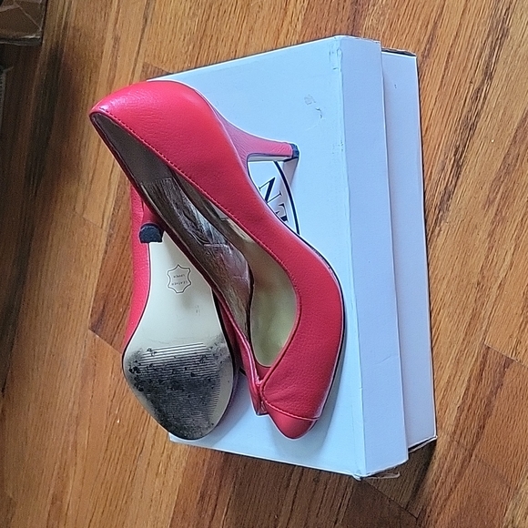 Red Steve madden suzzy leather pump heel size 7.5 - Picture 5 of 6
